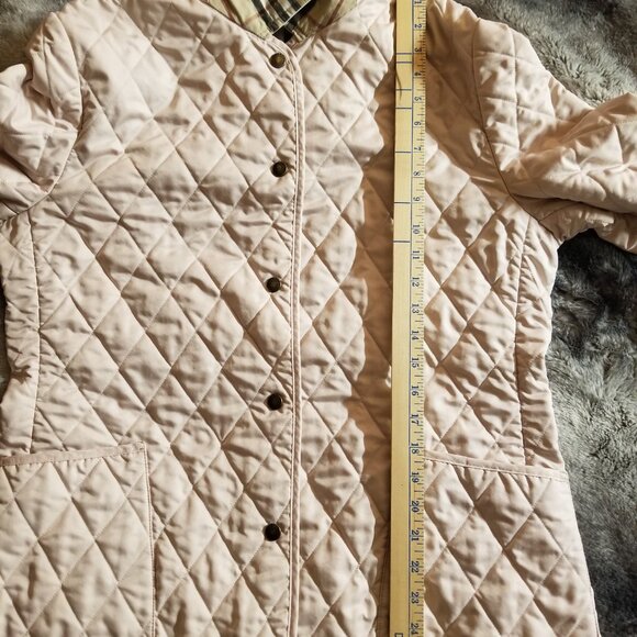 Burberry London Quilted Pink Nova Check Plaid-Lined Jacket - Picture 5 of 6